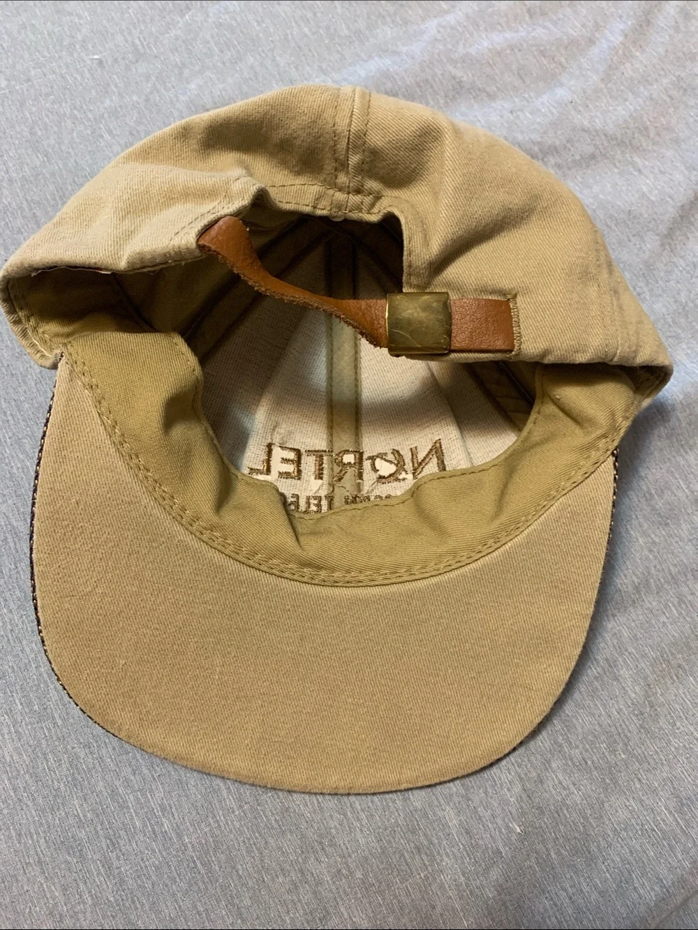 Khaki Nortel Northern Telecom Flat Billed Hat